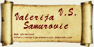 Valerija Samurović vizit kartica